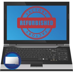 a refurbished laptop computer - with South Dakota icon